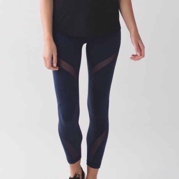 lululemon athletica Pants - Lululemon High Times Pants Wrap Mesh Deep Navy 4